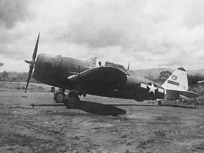 P-47 #101 of the 348th Fighter Group parked on Airstrip
