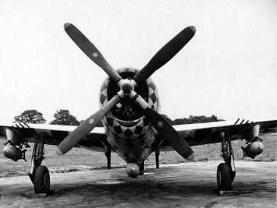 P-47 Thunderbolt of the 353rd Fighter Group fully loaded with bombs – September 1944