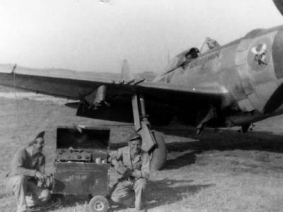 Republic P-47 Thunderbolt on airfield