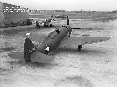 P-47G 42-24966, P-40 and Cessna Bamboo Bomber