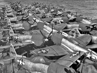 P-47N on the flight deck of USS Casablanca 16 July 1945