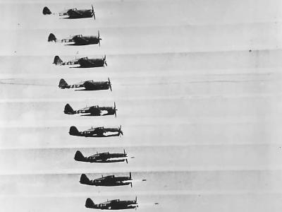 P-47 firing rockets 1944