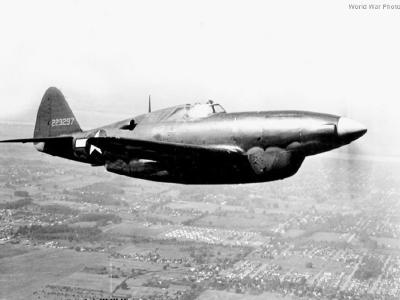 XP-47H in flight
