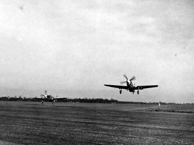 354th FG P-51B Mustangs Taking Off England