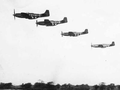 357th Fighter Group P-51 Mustangs In Flight