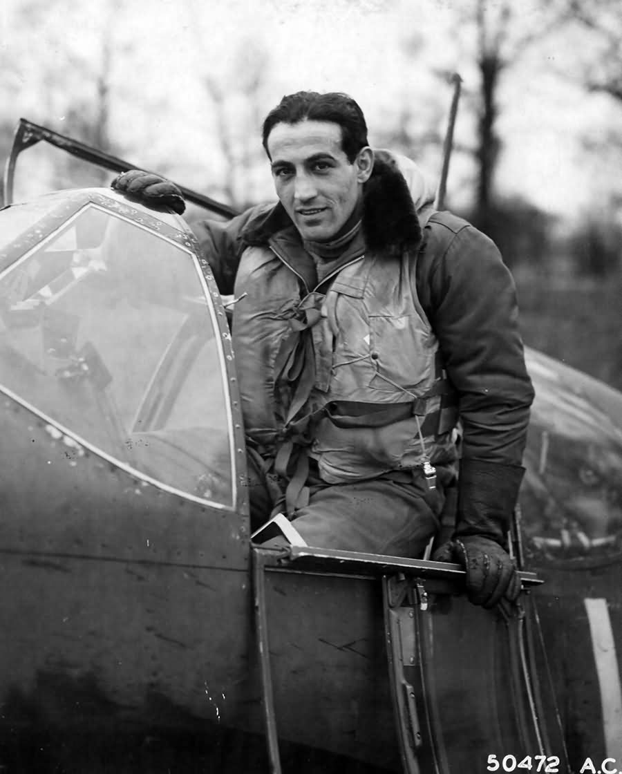 Capt Donald Gentile In Cockpit 336th FS 4th FG Debden