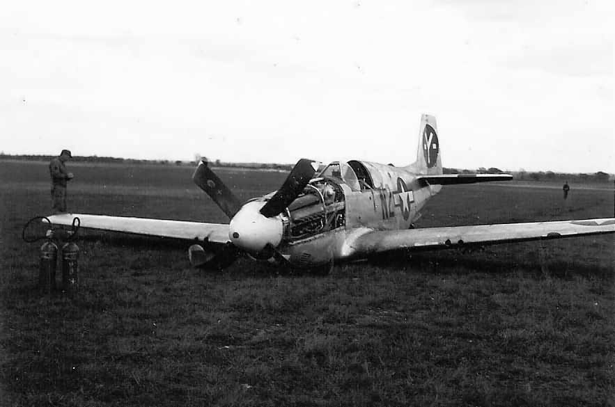 Crashed 364th Fighter Group 383rd FS P-51B Mustang 43-25066 April 1945