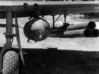 North American P-51 Mustang With 1000 Pound Bomb And Bazooka Rocket Tubes