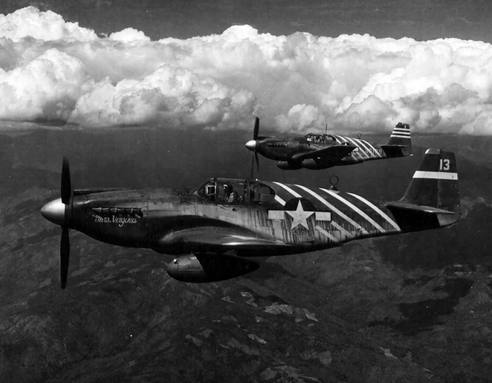 P-51A #13 „Mrs Virginia” pilot Maj Robert Petit 1st Air Commando Group