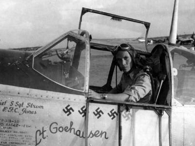 P-51B Mustang pilot 1lt Walter Goehausen of the 308th FS 31st Fighter Group