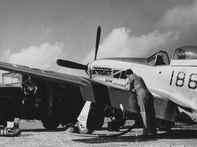 P-51D Mustang #186 44-63375 of the 47th FS 15th Fighter Group, 12 February 1945
