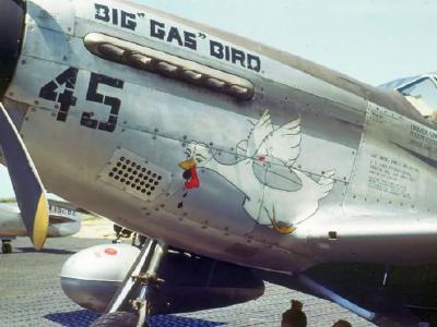 P-51D 44-15217 of the 2nd Air Commando Group Big Gas Bird nose art
