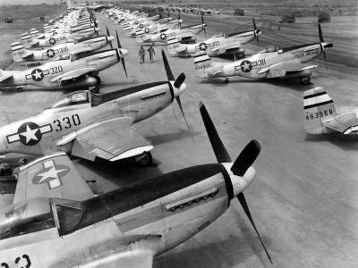P-51D Mustangs of the 531st FS 21st Fighter Group, Iwo Jima 1945