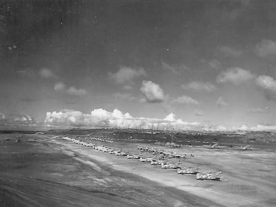 P-51 Fighter Group Mustangs on airfield