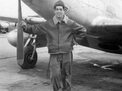 P-51 Mustang Armorer With Plane 8th Af 479th Fighter Group