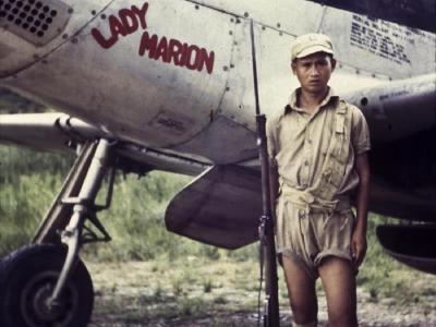 Chinese Guard and F-6C-11-NT 44-11102 ”Lady Marion” from 118th TRS