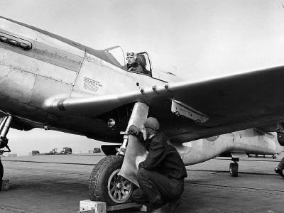 P-51D aboard USS Shangra-La 1944