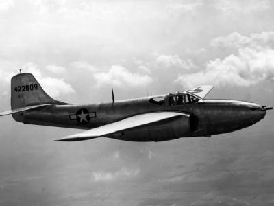 P-59A Airacomet 44-26609 in flight