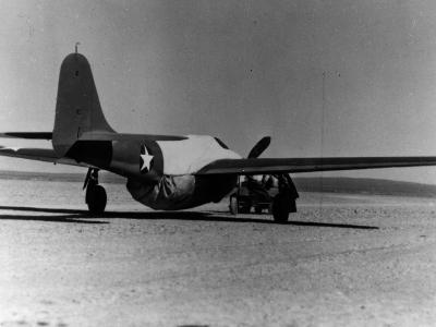 Bell XP-59 Airacomet with a fake propeller