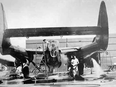 Northrop P-61 7AF rear view
