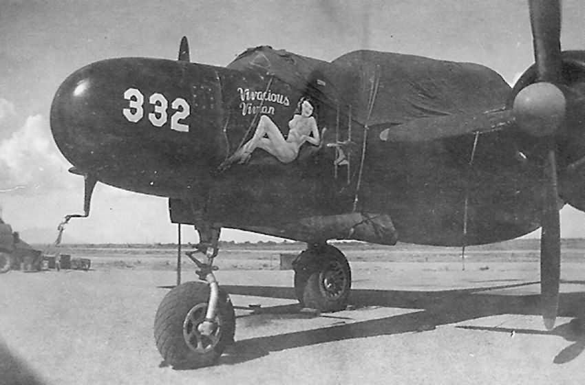 P-61 Black Widow 332 Vivacious Vivian nose art | World War Photos