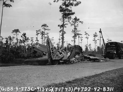 Crashed P-47 Thunderbolt 42-8311 1943