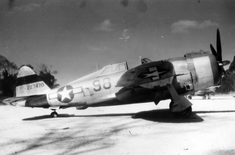 P-47 Thunderbolt black 98, serial 42-27470 of the 80th Fighter Group Burma