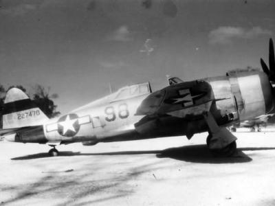 P-47 Thunderbolt black 98, serial 42-27470 of the 80th Fighter Group Burma