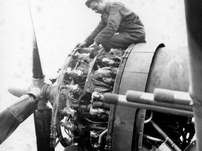 P-47 Thunderbolt engine – Burtonwood Airfield England
