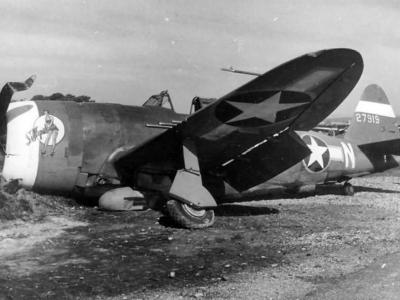 Crashed P-47 Thunderbolt