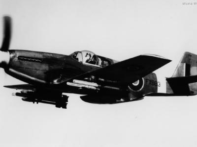 Mustang Mk III FZ893 being used for weapons trials
