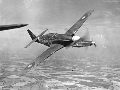 Mustang Mk I of RAF No 2 Squadron in flight 1942
