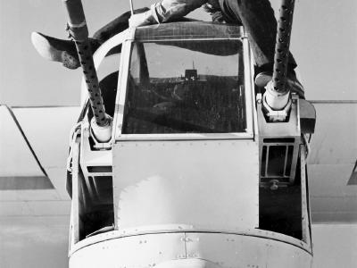 Maintenance on the tail turret of an U.S Navy PB4Y-1 at NAS Norfolk Virginia, 1943