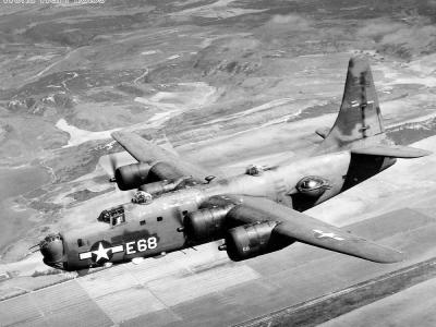 PB4Y-2 coded E68 in flight