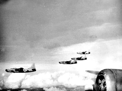 PB4Y-2 Privateers of VPB-104 in flight