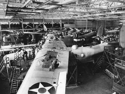Martin PBM-1 Mariner assembly line December 1940