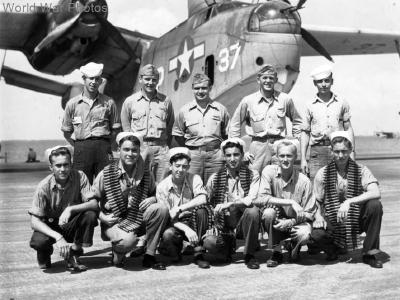 U.S. Navy crew and their PBM-3D