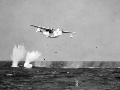 PBM-3S Mariner dropping a depth charges