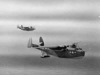 PBM-3 code H-243 Patrol Bombers over Ocean
