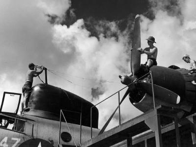 PBM-5 Mariner with AN/APS-15 radar housing above the forward fuselage – Saipan