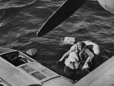 Coast Guard PBY rescues downed F6F pilot