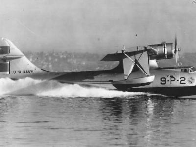 PBY 1 takes off from San Francisco Bay 1939