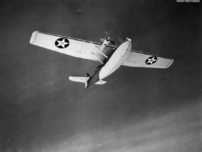 Consolidated PBY-5A in flight 8 March 1942 2