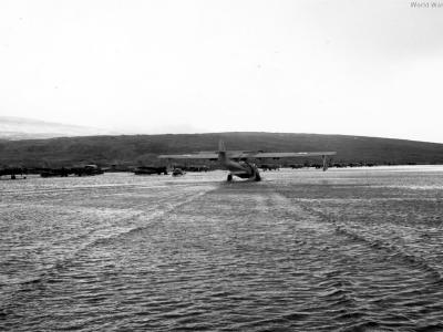 PBY-5A of the FAW-4 at flooded Adak Island fall 1942