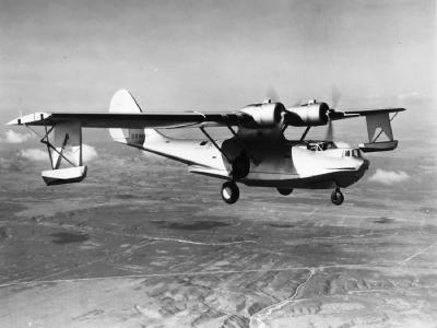 XPBY-5A BuNo 1245 over San Diego 1939