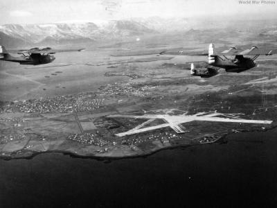 Catalinas of the VP-73 over Reykjavik March 23, 1942