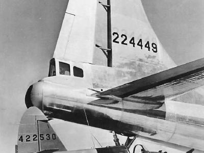 Culver PQ-14 Cadet 44-22530 and B-29 42-24449