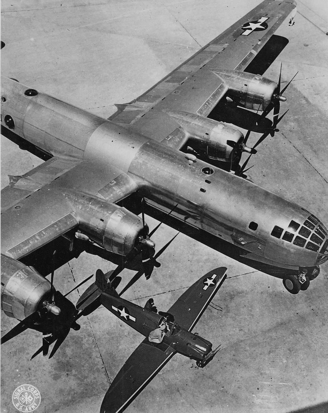 PQ-14 Cadet target drone and B-29 Superfortress | World War Photos