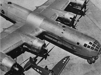 PQ-14 Cadet target drone and B-29 Superfortress