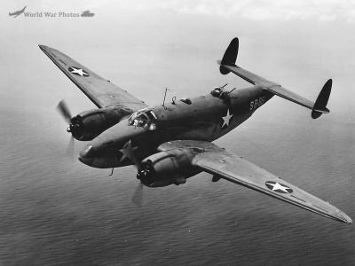 Navy PV-1 Ventura Patrol Bomber in Flight